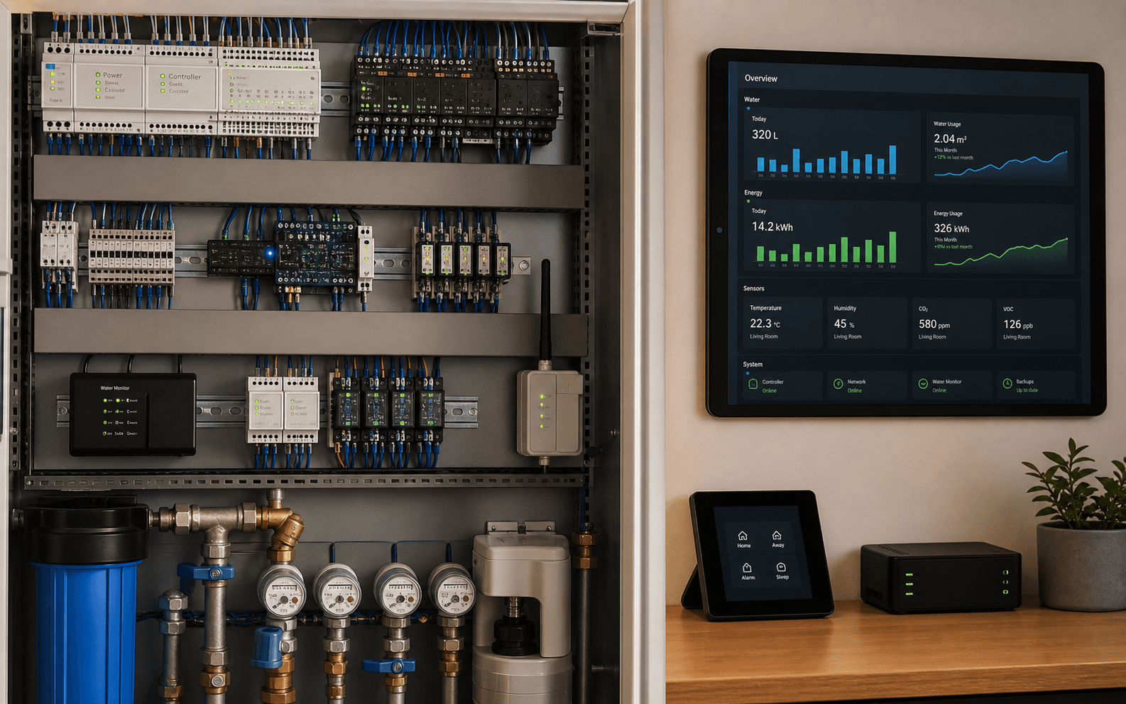 Ranveer smart living systems with automation controls, wiring, dashboards, and home infrastructure